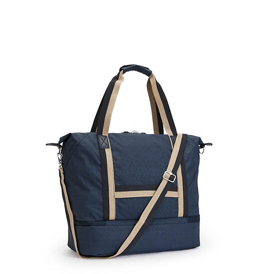 Sacs Fourre Tout Kipling Art M Weekender Printed Bleu | FR 1456BE